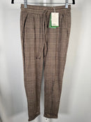NWT Halara Flex™ Mid Rise Drawstring Pocket Houndstooth Plaid Work Pants Size XS