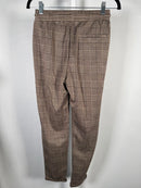 NWT Halara Flex™ Mid Rise Drawstring Pocket Houndstooth Plaid Work Pants Size XS