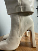 NWT Lulus Lorlia Almond Square Toe Knee High Boots Almond Size 5