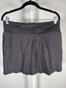 NWT Halara Pleated Athletic Skirt Gray Tennis Skirt Back Zip Pocket Size Large