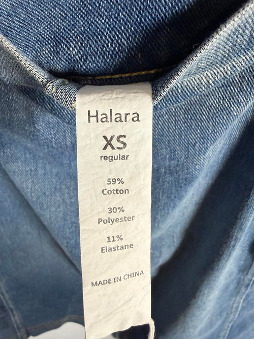 NWT Halara Denim Mini Skirt High Waisted Straight Casual Size XS