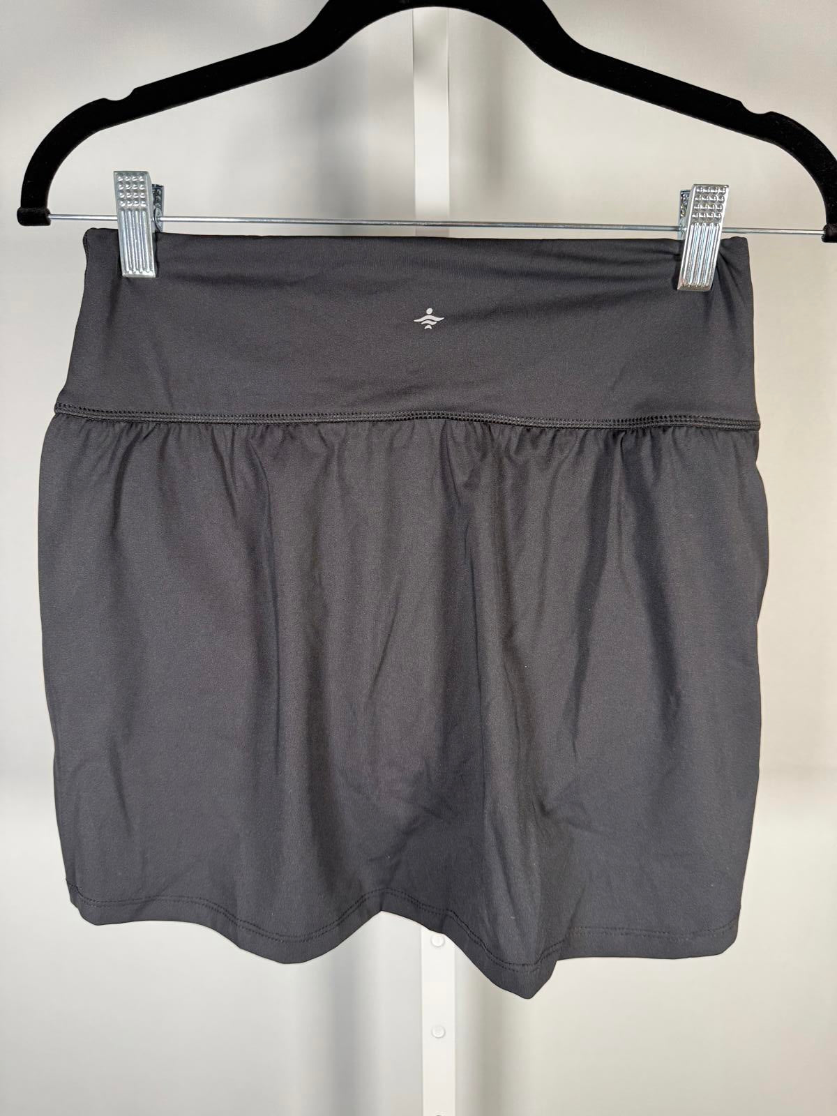 NWT Halara Black Athletic Skirt White Side Stripes Activewear Size Small