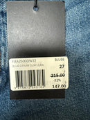 NWT The Kooples Women’s Blue Wash Slim Straight Denim Jeans Size 27