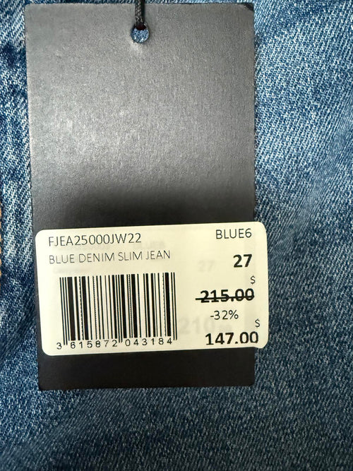 NWT The Kooples Women’s Blue Wash Slim Straight Denim Jeans Size 27