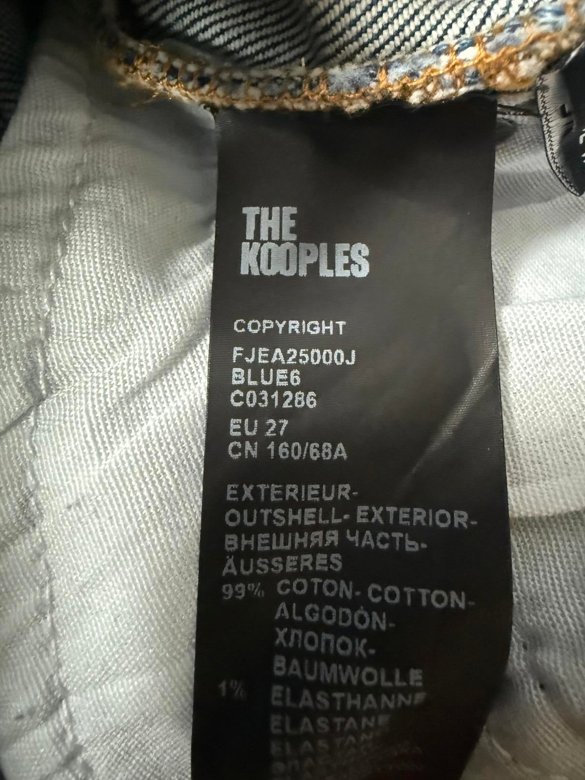 NWT The Kooples Women’s Blue Wash Slim Straight Denim Jeans Size 27