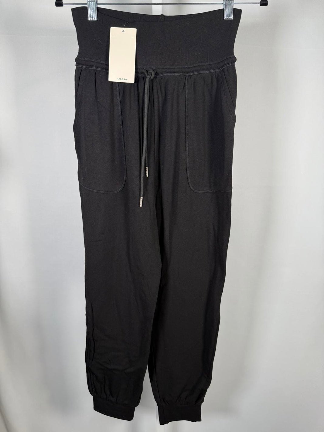 NWT Halara Small Black Sweatpants High Waisted Jogger Lounge Pants Size Small