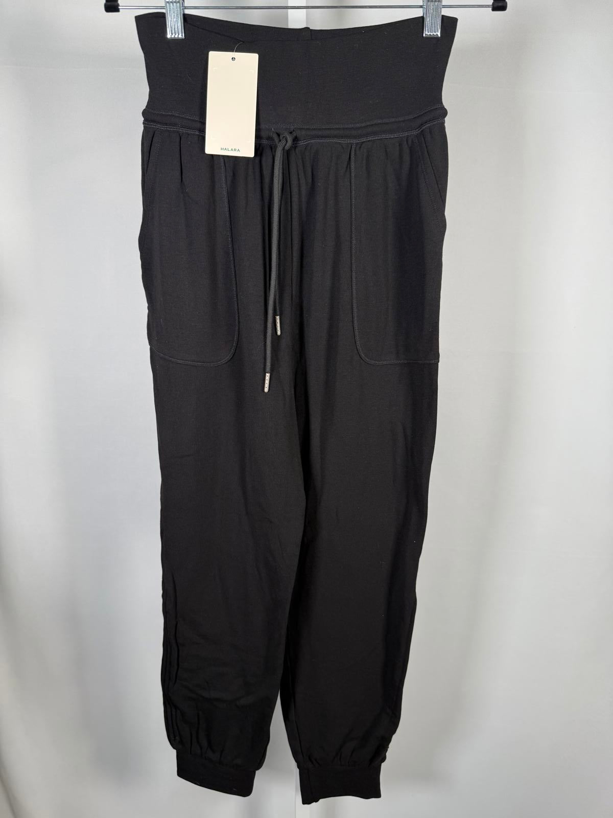NWT Halara Small Black Sweatpants High Waisted Jogger Lounge Pants Size Small