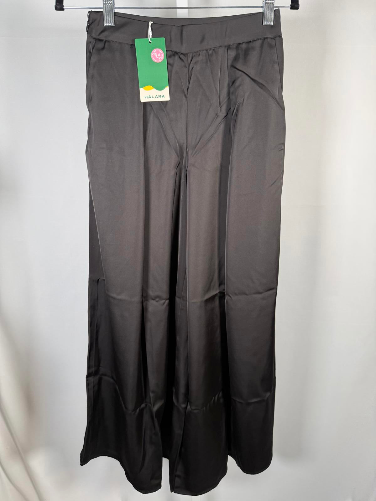 NWT Halara Women’s Wide Leg Black Zipper Dress Work Pants Size Small