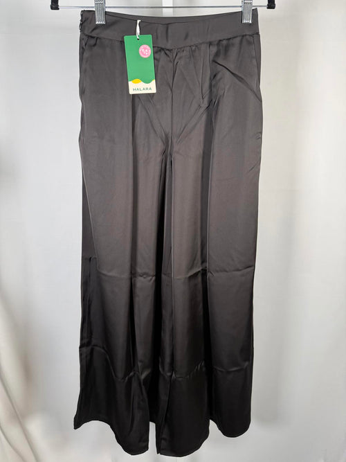 NWT Halara Women’s Wide Leg Black Zipper Dress Work Pants Size Small