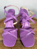 NWB INTENTIONALLY BLANK Leather Strappy Heeled Sandals EU Size 39 (US 8.5 - 9)