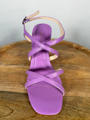 NWB INTENTIONALLY BLANK Leather Strappy Heeled Sandals Size 39 (US 8.5 - 9)
