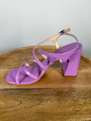 NWB INTENTIONALLY BLANK Leather Strappy Heeled Sandals EU Size 39 (US 8.5 - 9)