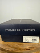 French Connection Women's Dakota Block Heel Sandals White/Black Size 9.5 NWB