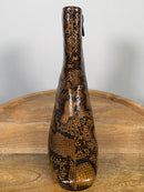 French Connection Toni Boot Brown / Black Snake Print Size 7 NWB