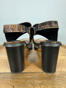 French Connection Women's Lori Sandals In Snakeskin Print Size 9 NWB