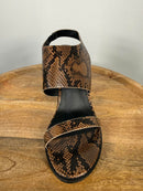 French Connection Women's Lori Sandals In Snakeskin Print Size 9 NWB