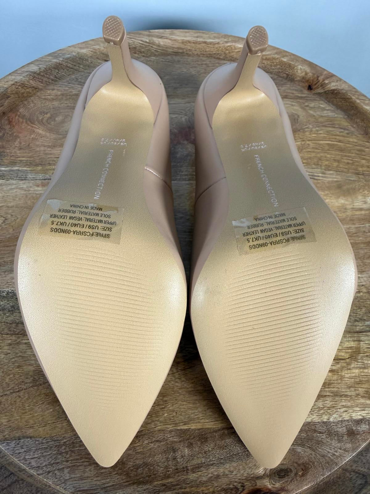 French Connection Nude Pointed Toe Stiletto Pumps US 9 NWB