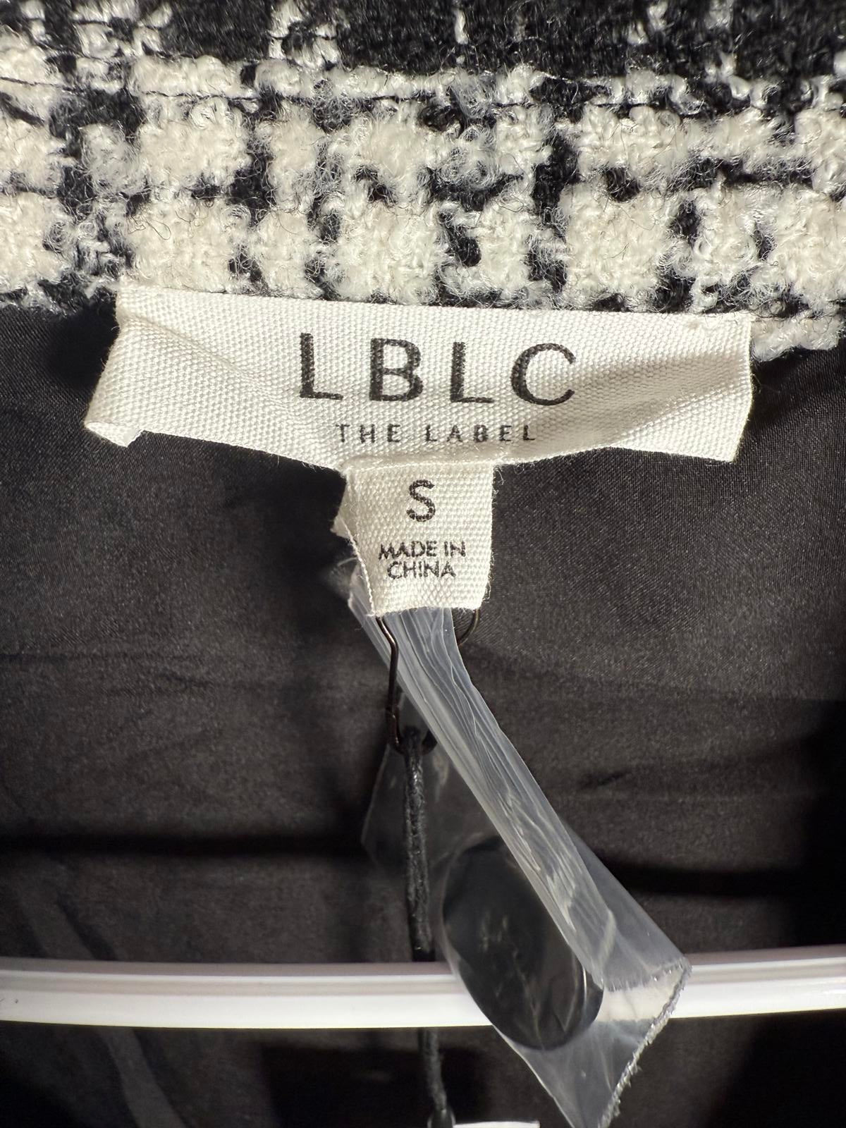 NWT LBLC THE LABEL Hayley Long Belted Plaid Wool Blend Jacket Small