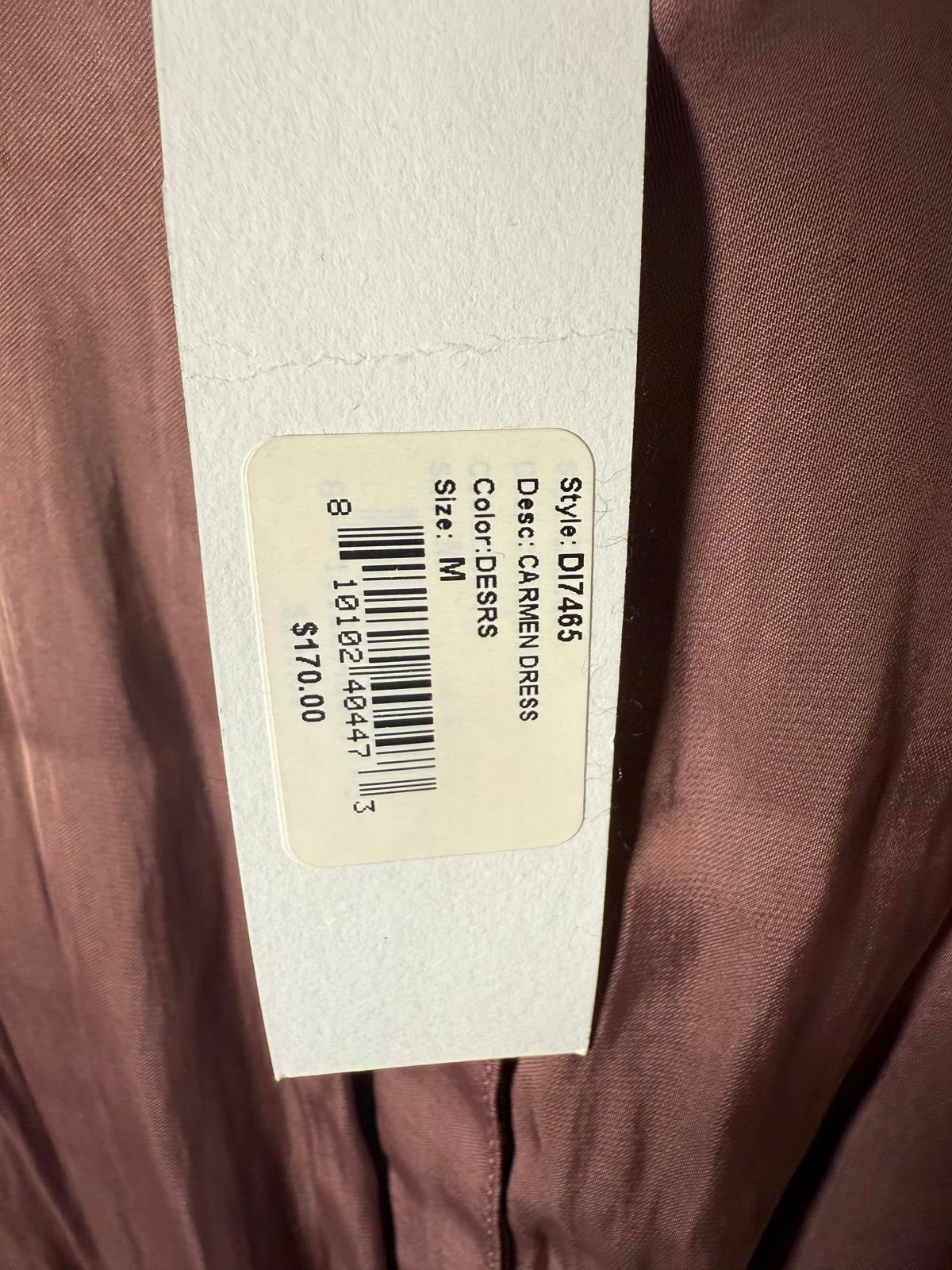 NWT Lblc The Label Carmen Silky Satin Shirt Dress Rose Size Large