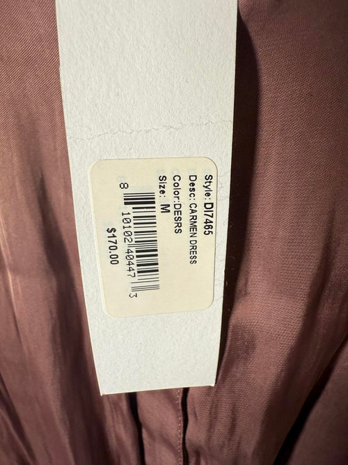 NWT Lblc The Label Carmen Silky Satin Shirt Dress Rose Size Large