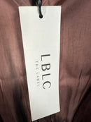 NWT Lblc The Label Carmen Silky Satin Shirt Dress Rose Size Large