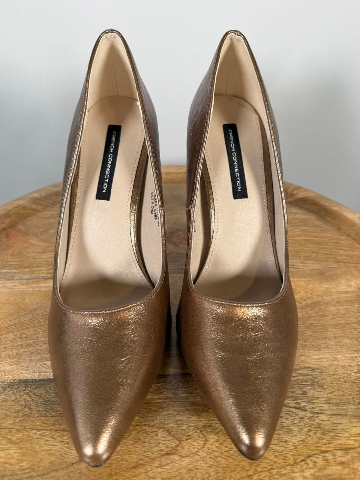 French Connection Rose Gold Pointed Toe Stiletto Heels US 9 NWB