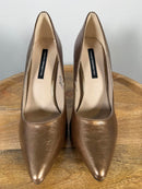 French Connection Rose Gold Pointed Toe Stiletto Heels US 9 NWB