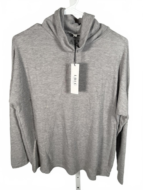 NWT LBLC The Label Mimi Cozy Heather Gray Turtleneck Top Size M