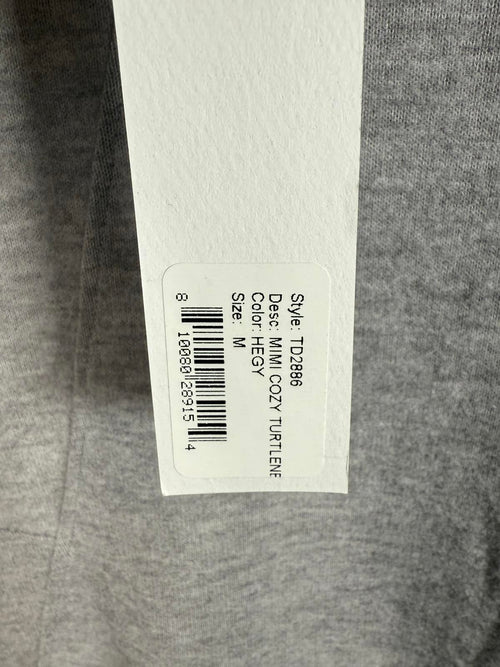 NWT LBLC The Label Mimi Cozy Heather Gray Turtleneck Top Size M