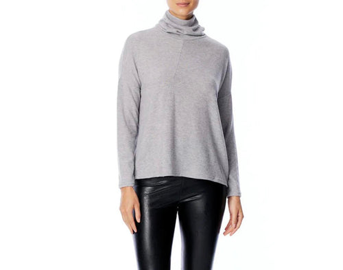 NWT LBLC The Label Mimi Cozy Heather Gray Turtleneck Top Size M