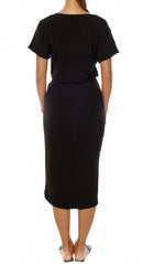 NWT LBLC The Label BLACK Women's Kelly Wrap Dress Size Medium