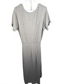 NWT LBLC The Label Kelly Wrap Dress Heather Gray Short Sleeve Women’s Size Large
