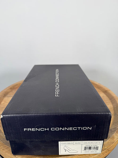 French Connection Kate Burgundy Pointed Toe Pumps Kitten Heel Size 9 NWB