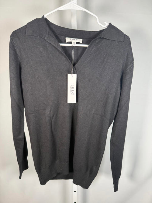 NWT LBLC The Label Black Knit High-Low Pullover Top Medium