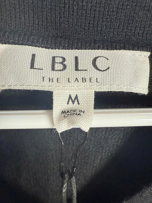 NWT LBLC The Label Black Knit High-Low Pullover Top Medium