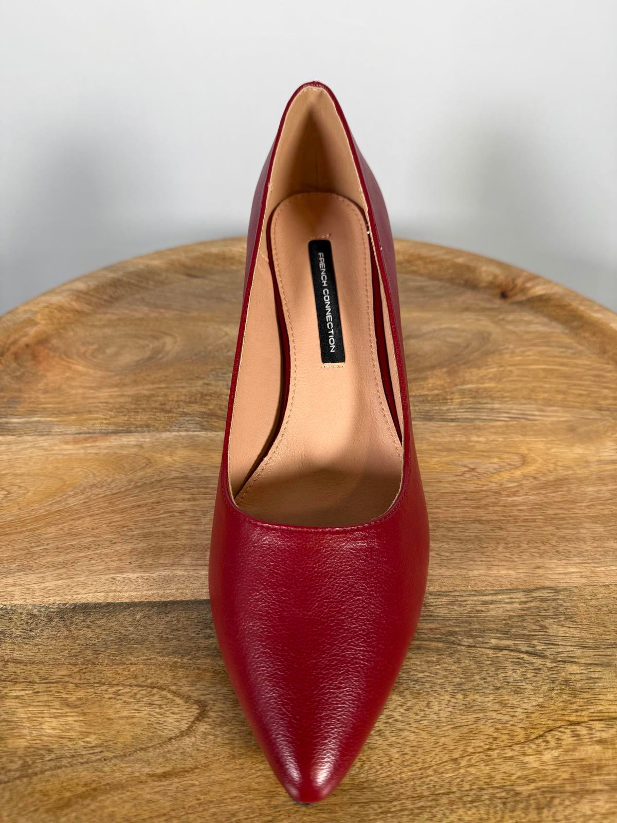 French Connection Kate Burgundy Pointed Toe Pumps Kitten Heel Size 9 NWB