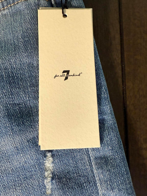 NWT 7 For All Mankind Easy Slim Women's Floral Detail Jeans Size 28