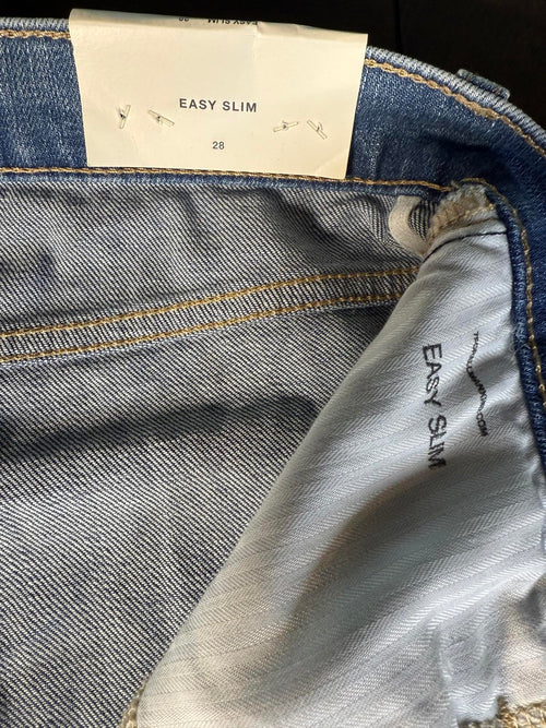 NWT 7 For All Mankind Easy Slim Women's Floral Detail Jeans Size 28