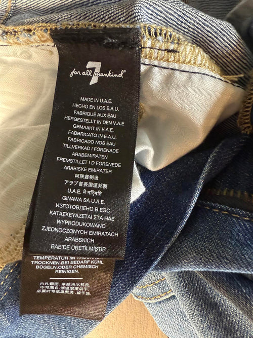 NWT 7 For All Mankind Easy Slim Women's Floral Detail Jeans Size 28