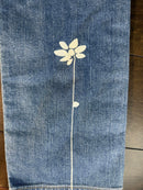 NWT 7 For All Mankind Easy Slim Women's Floral Detail Jeans Size 28