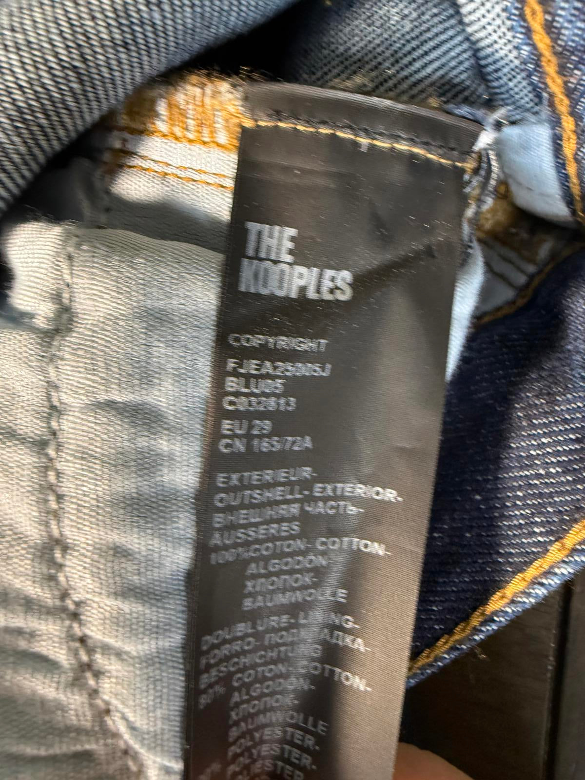 NWT The Kooples Vestiaire Carry-Over Straight Leg Blue Jeans Size 29 MSRP $215