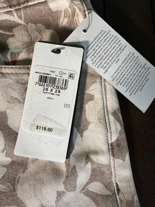 NWT Guess Party Time Tan Jeans Women's Size 28x29 Denim Pants