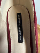 French Connection Burgundy Suede Pointed Toe Stiletto Heels Size 9 NWB