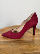 French Connection Burgundy Suede Pointed Toe Stiletto Heels Size 9 NWB