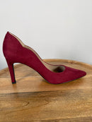French Connection Burgundy Suede Pointed Toe Stiletto Heels Size 9 NWB