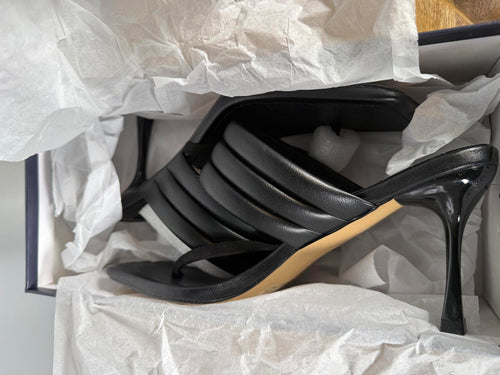 French Connection Womens Valerie Vegan Leather Slip On Heel Sandals Size 9 NWB