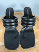 French Connection Womens Valerie Vegan Leather Slip On Heel Sandals Size 9 NWB