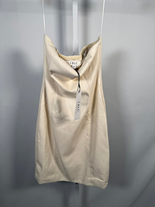 NWT LBLC The Label Luca Strapless Mini Dress Ivory Medium
