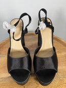 French Connection Black Platform Block Heel Sandals US 9 NWB