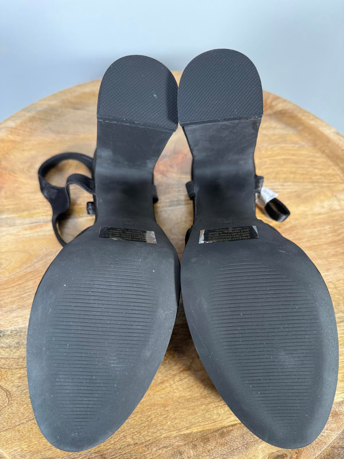 French Connection Black Platform Block Heel Sandals US 9 NWB